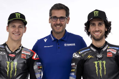 Paolo Pavesio with Fabio Quartararo and Alex Rins.