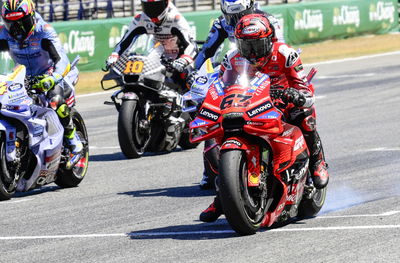 Francesco Bagnaia, practice start, 2025 Buriram MotoGP Test