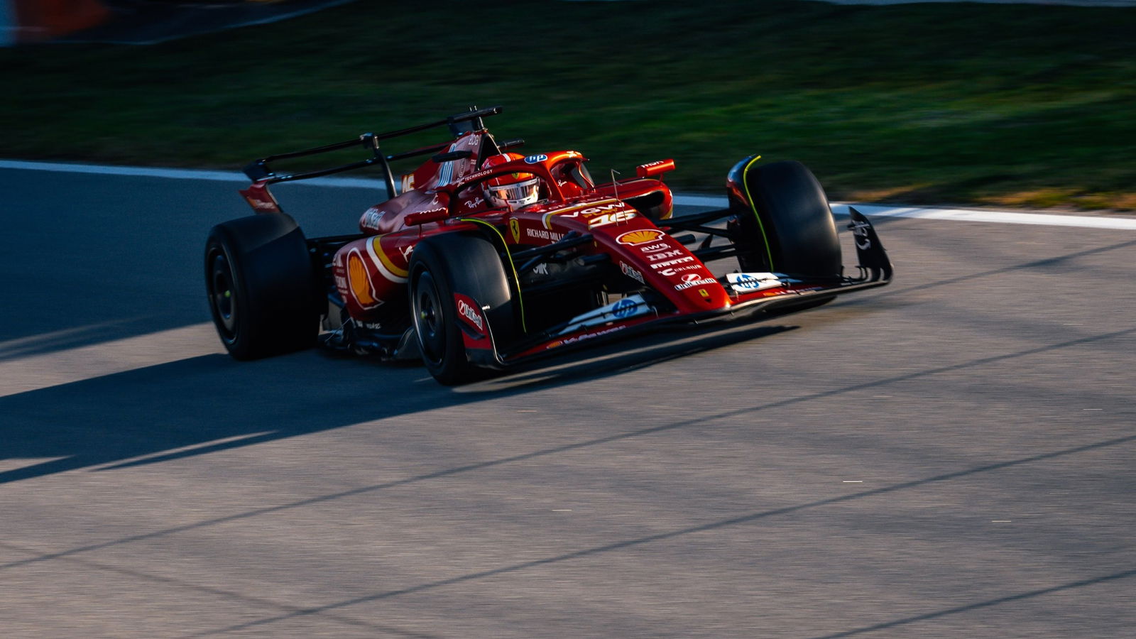 Charles Leclerc testing in Barcelona last week 