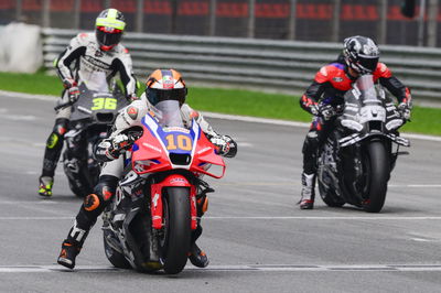 Luca Marini launches the Honda RC213V off the line at the 2025 MotoGP Sepang Test. Credit: Gold and Goose.