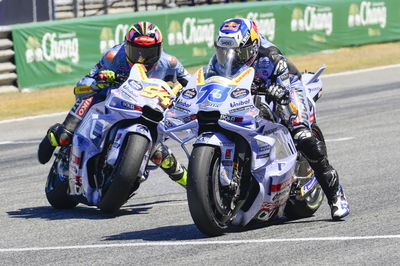 Fermin Aldeguer, Alex Marquez, 2025 Buriram MotoGP Test, practice starts. Credit: Gold and Goose.