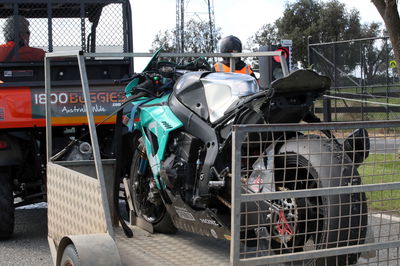 Garrett Gerloff's crashed Kawasaki, 2025 Phillip Island WorldSBK Test