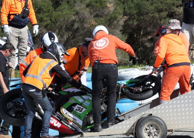 Garrett Gerloff's crashed Kawasaki, 2025 Phillip Island WorldSBK Test