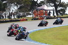 Toprak Razgatlioglu leads Alvaro Bautista, 2025 Australian WorldSBK. Credit: Gold and Goose.