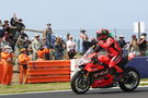 Nicolo Bulega, Aruba.it Ducati, celebrating his Race 2 win at Phillip Island