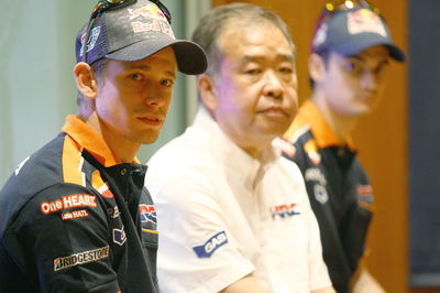 Casey Stoner, Shuhei Nakamoto, Dani Pedrosa, 2012 Sepang MotoGP test. Credit: Gold and Goose.