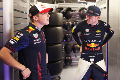 Liam Lawson and Max Verstappen