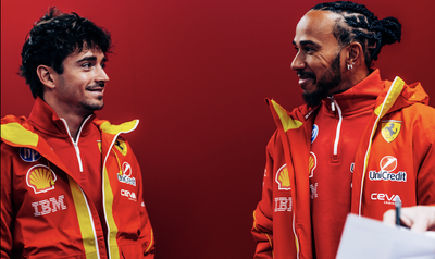 Charles Leclerc and Lewis Hamilton 