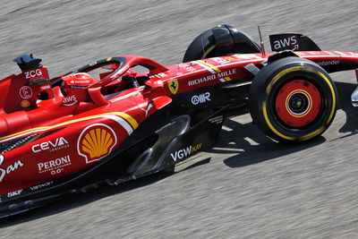 Charles Leclerc driving in pre-season testing last year