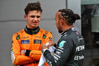 Lando Norris and Lewis Hamilton