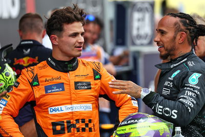 Lando Norris and Lewis Hamilton