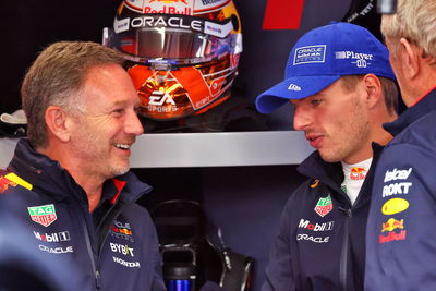 Christian Horner and Max Verstappen