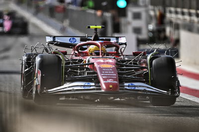 Lewis Hamilton on track in Bahrain 