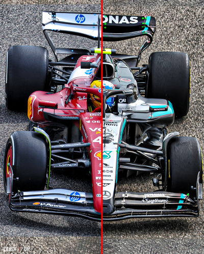 Mercedes and Ferrari