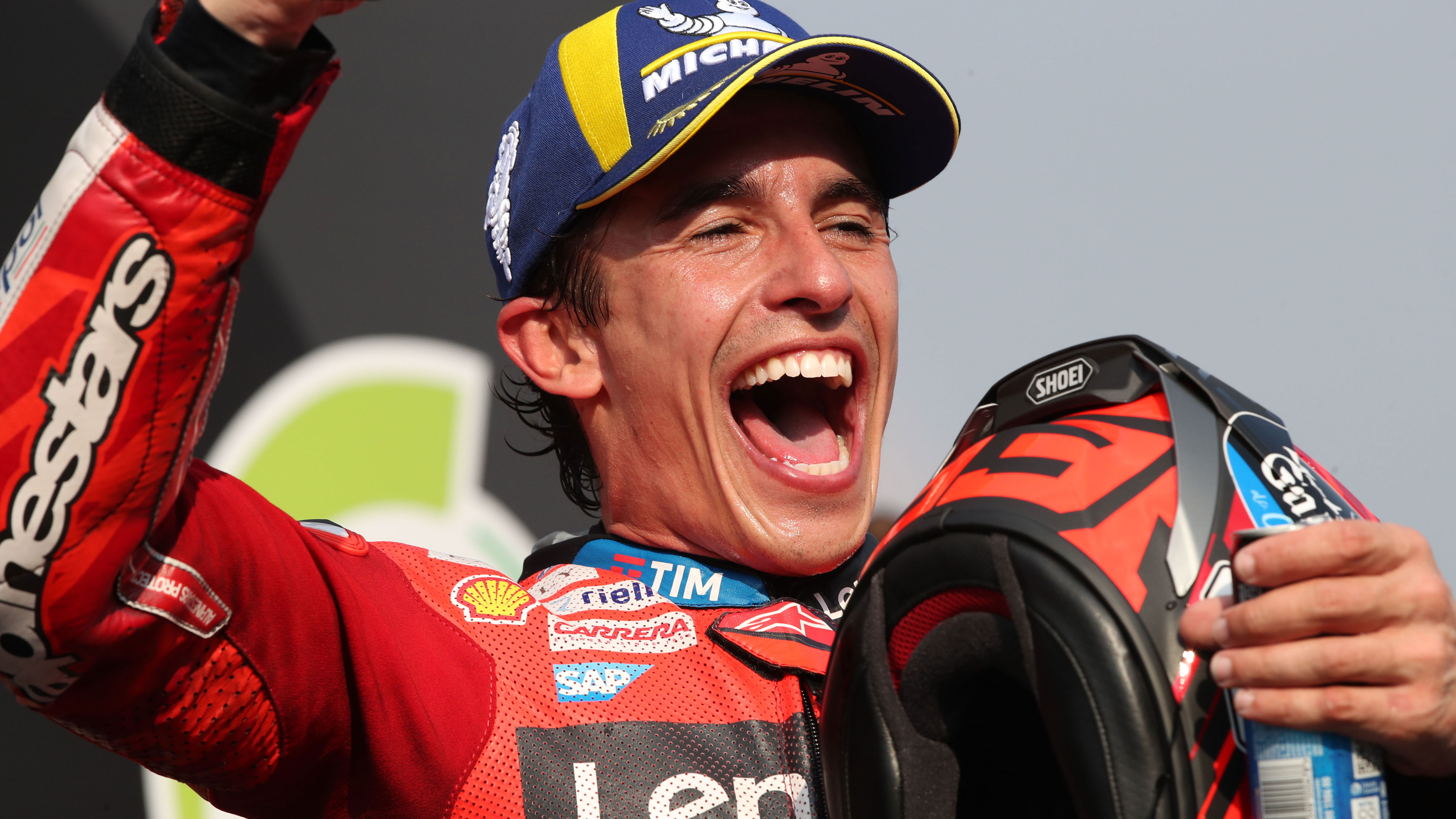 Marc Marquez, 2025 MotoGP Thai Grand Prix, podium. Credit: Gold and Goose.