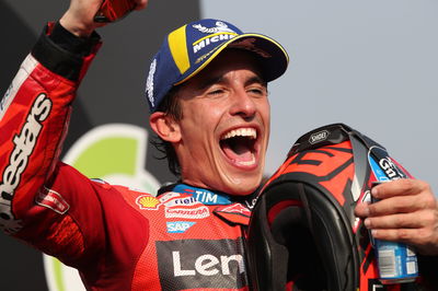 Marc Marquez, 2025 MotoGP Thai Grand Prix, podium. Credit: Gold and Goose.