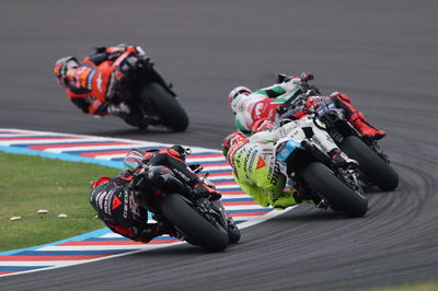 Marco Bezzecchi chases Fabio Di Giannantonio, 2025 MotoGP Argentinian Grand Prix. Credit: Gold and Goose.