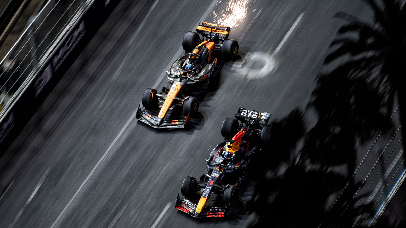 Oscar Piastri & Max Verstappen on track