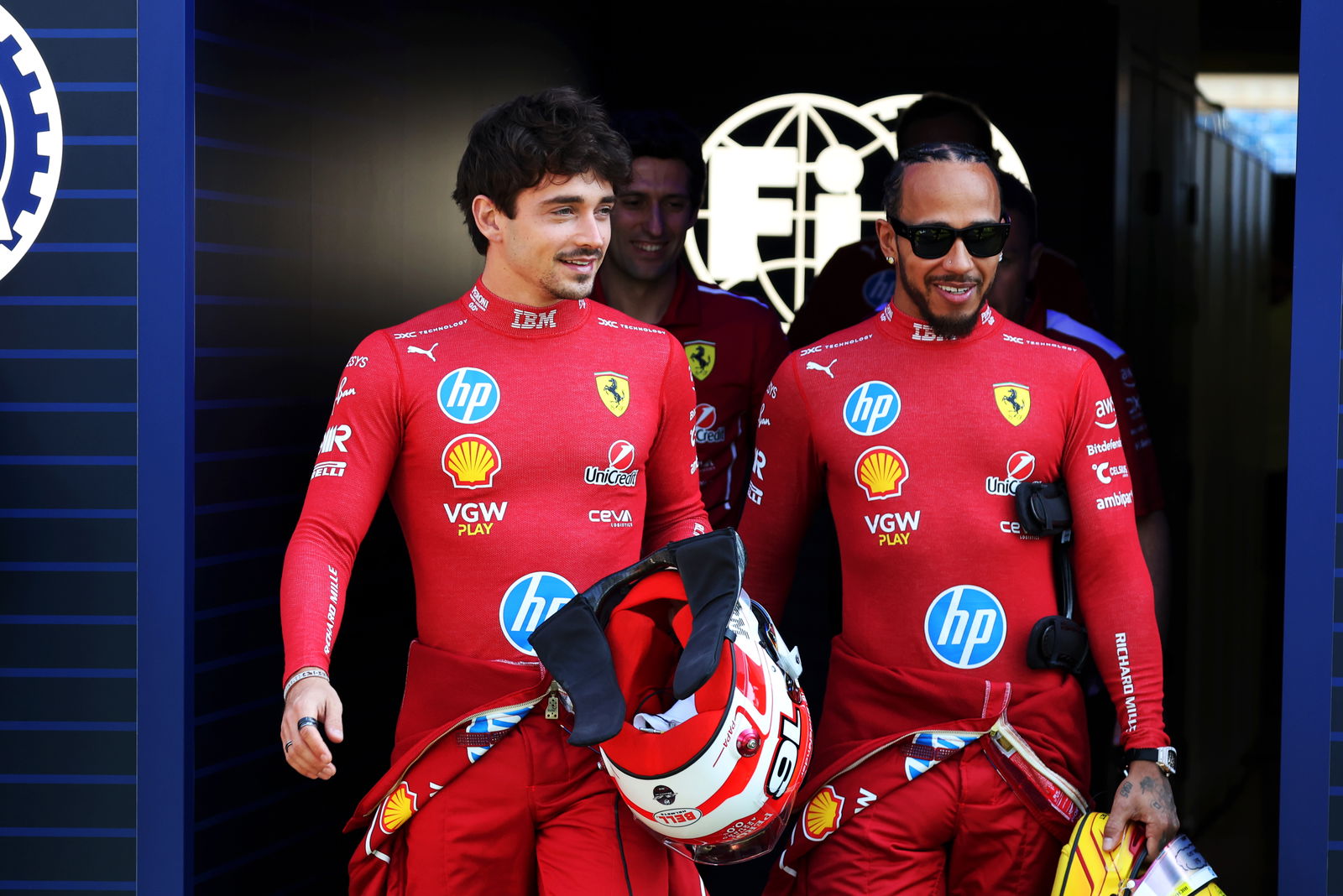 Charles Leclerc and Lewis Hamilton have teamed up at Ferrari 