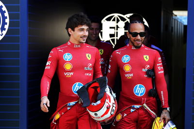 Charles Leclerc and Lewis Hamilton