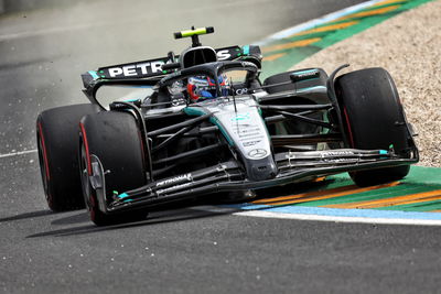 Kimi Antonelli suffered damage to the floor of his Mercedes