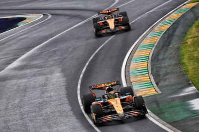 Lando Norris and Oscar Piastri ran in an early McLaren 1-2