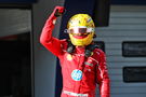 Lewis Hamilton celebrates taking sprint pole in China