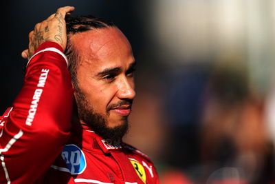 Lewis Hamilton was left in shock after securing his first Ferrari pole