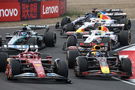 Charles Leclerc suffered front wing damage after contact with Lewis Hamilton