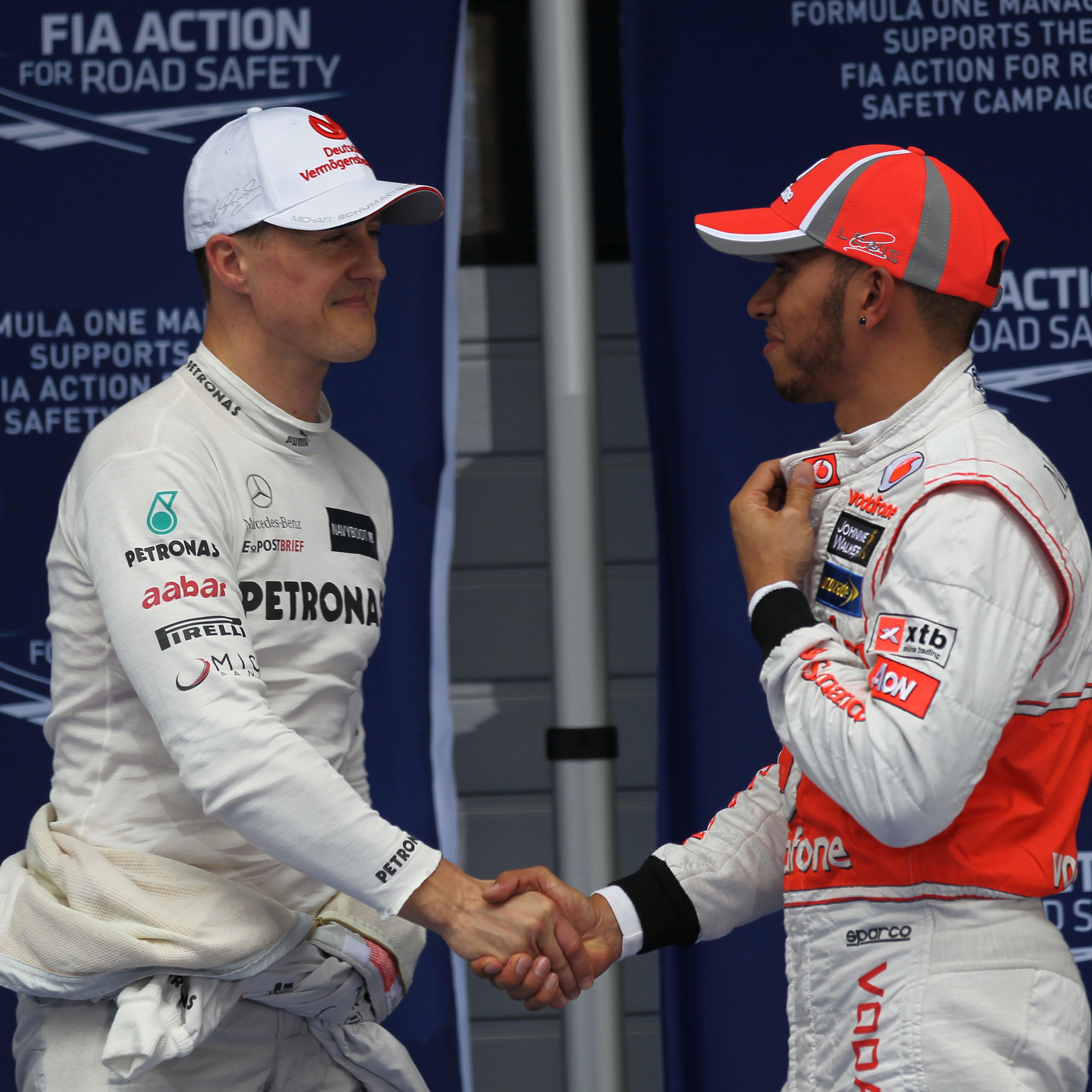 Michael Schumacher & Lewis Hamilton 