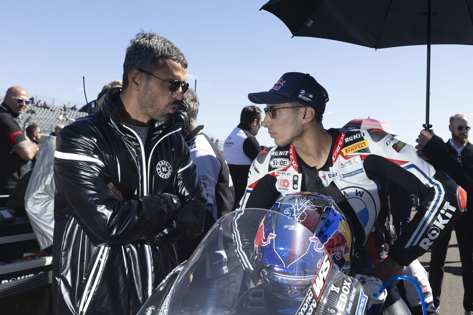 Kenan Sofuoglu, Toprak Razgatlioglu, 2024 Aragon WorldSBK. Credit: Gold and Goose.