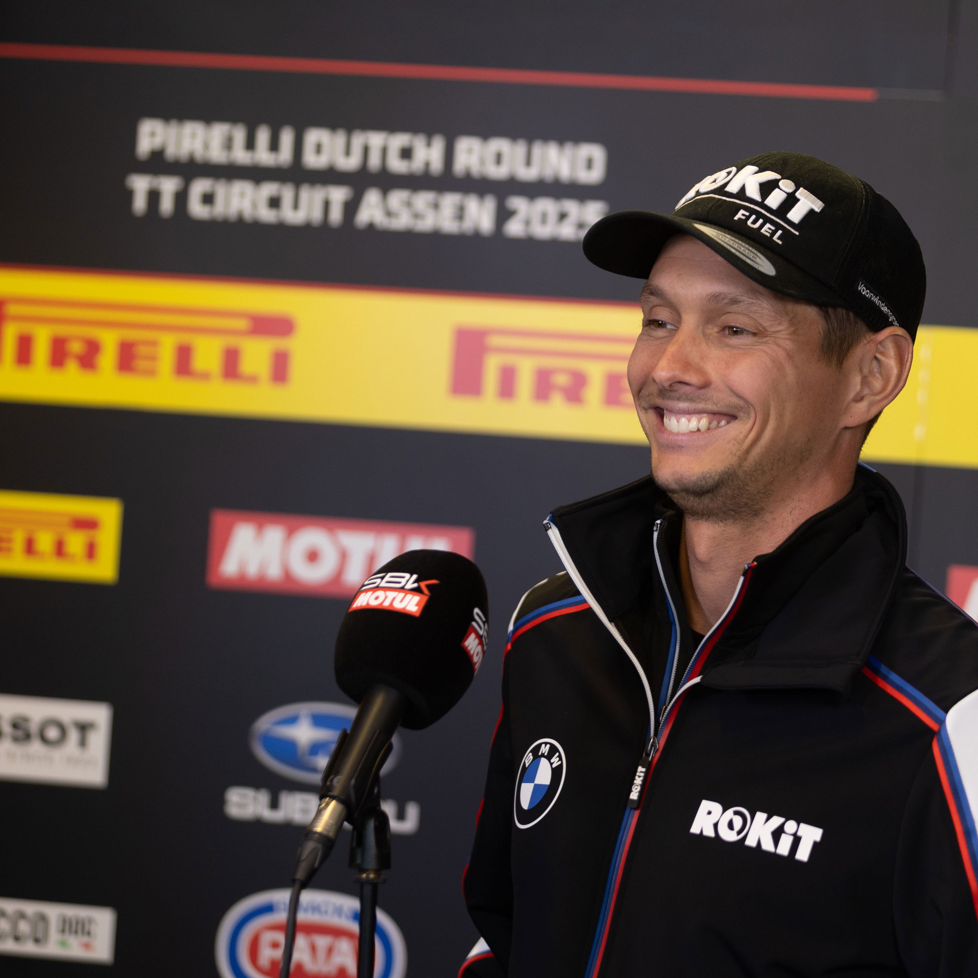 Michael van der Mark, 2025 Dutch WorldSBK, media. Credit: Gold and Goose.