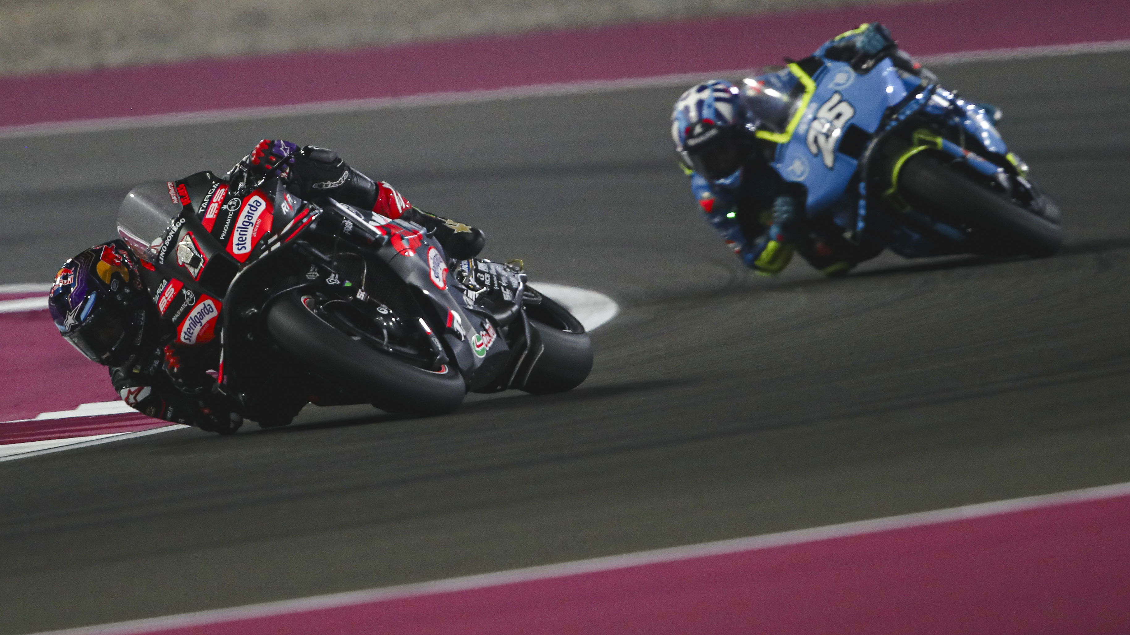 Jorge Martin, Raul Fernandez, 2025 MotoGP Qatar Grand Prix. Credit: Gold and Goose.