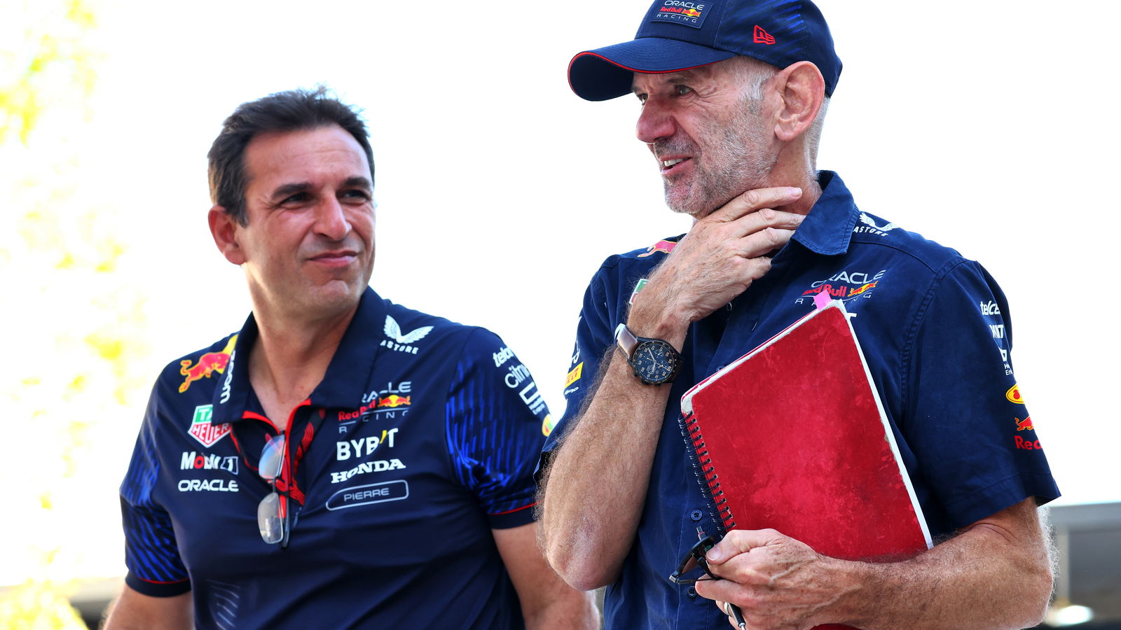 Pierre Wache and Adrian Newey