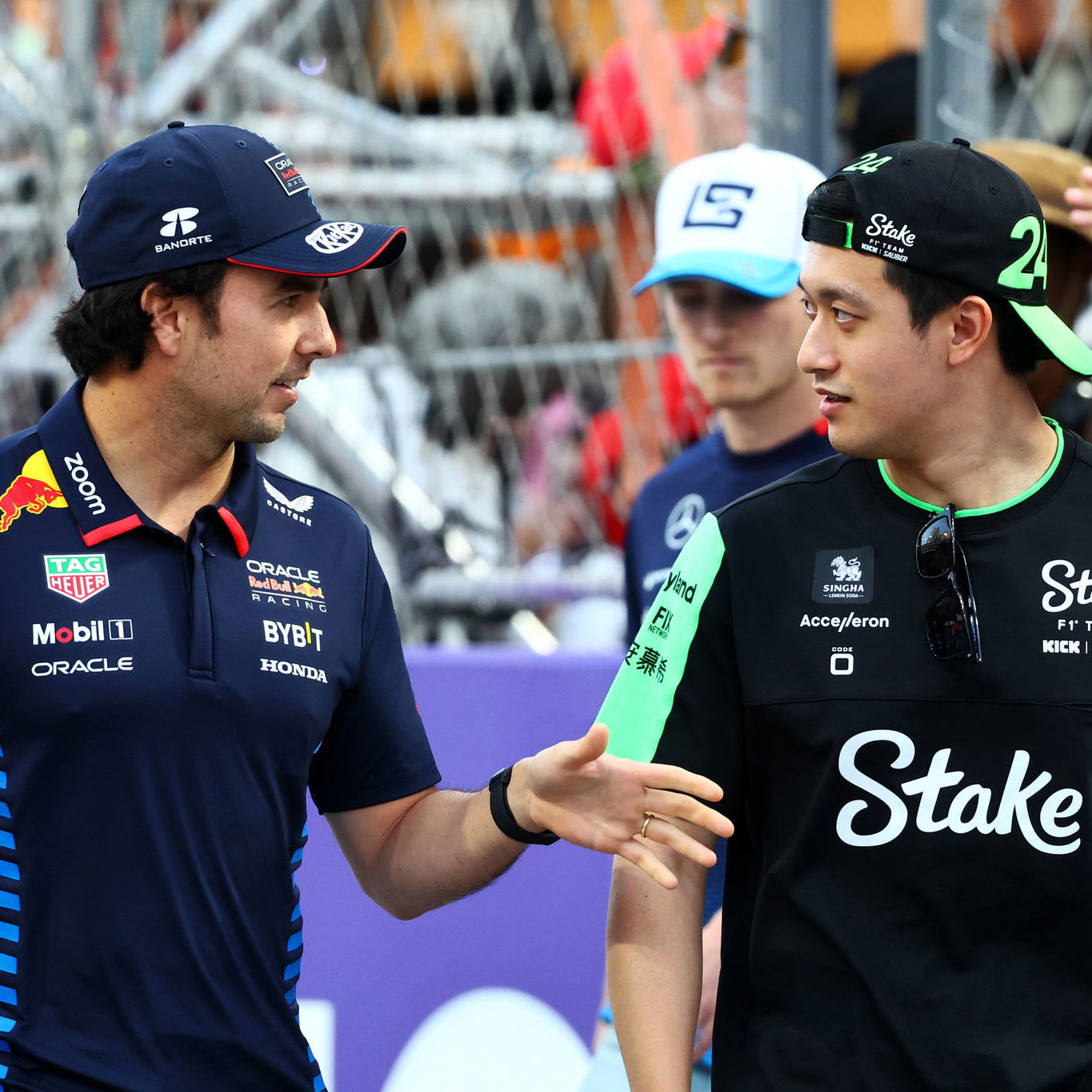 Sergio Perez and Zhou Guanyu 
