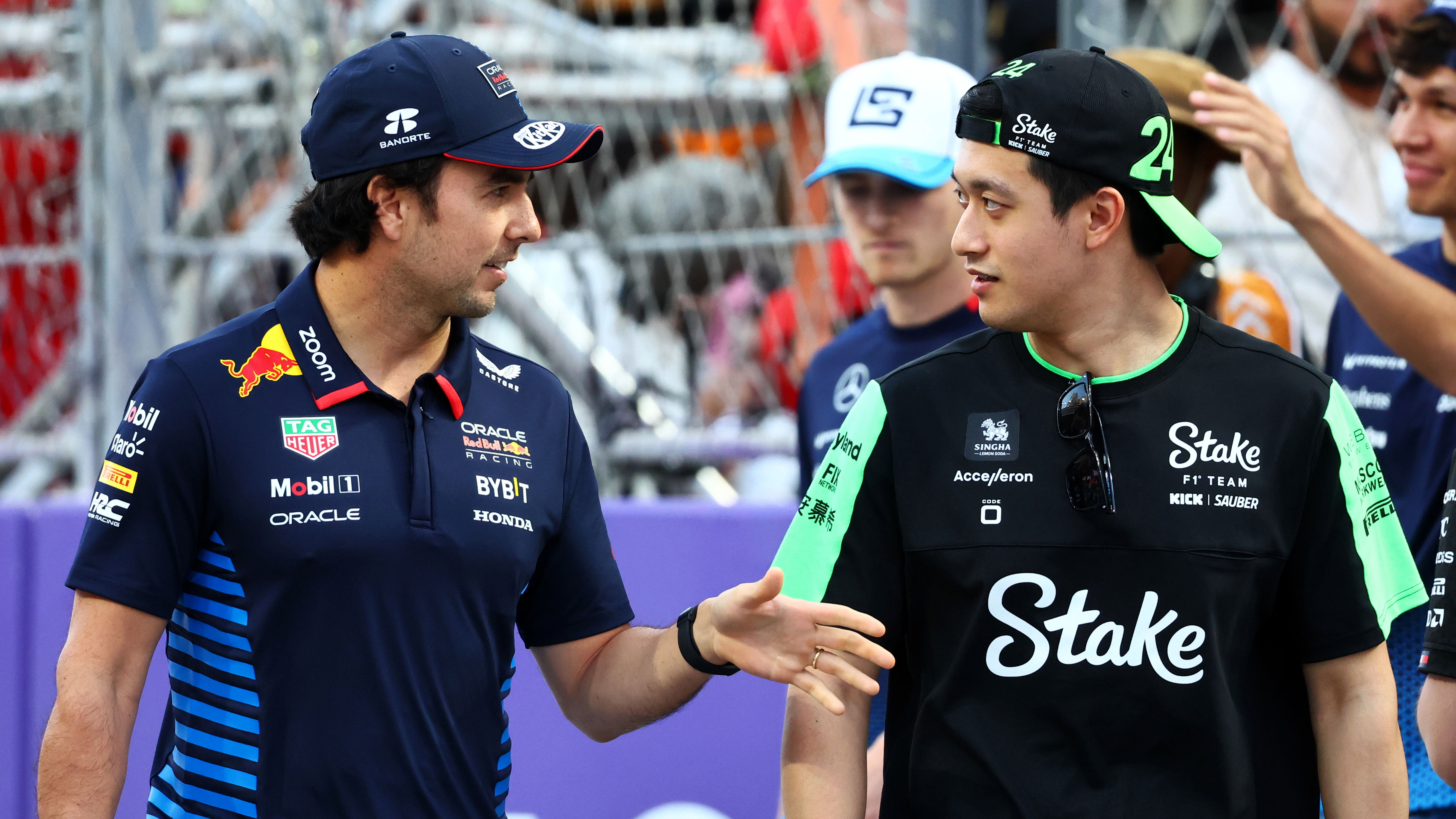 Sergio Perez and Zhou Guanyu 
