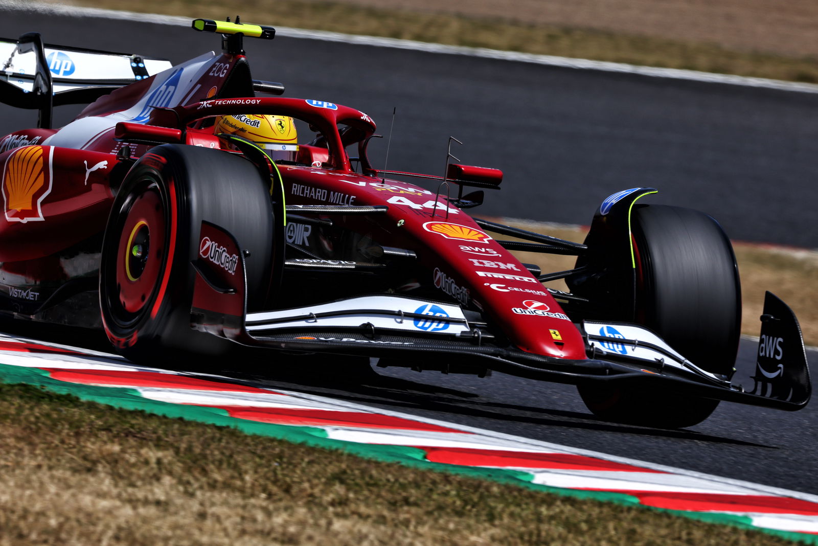 Hamilton qualified four places behind teammate Leclerc