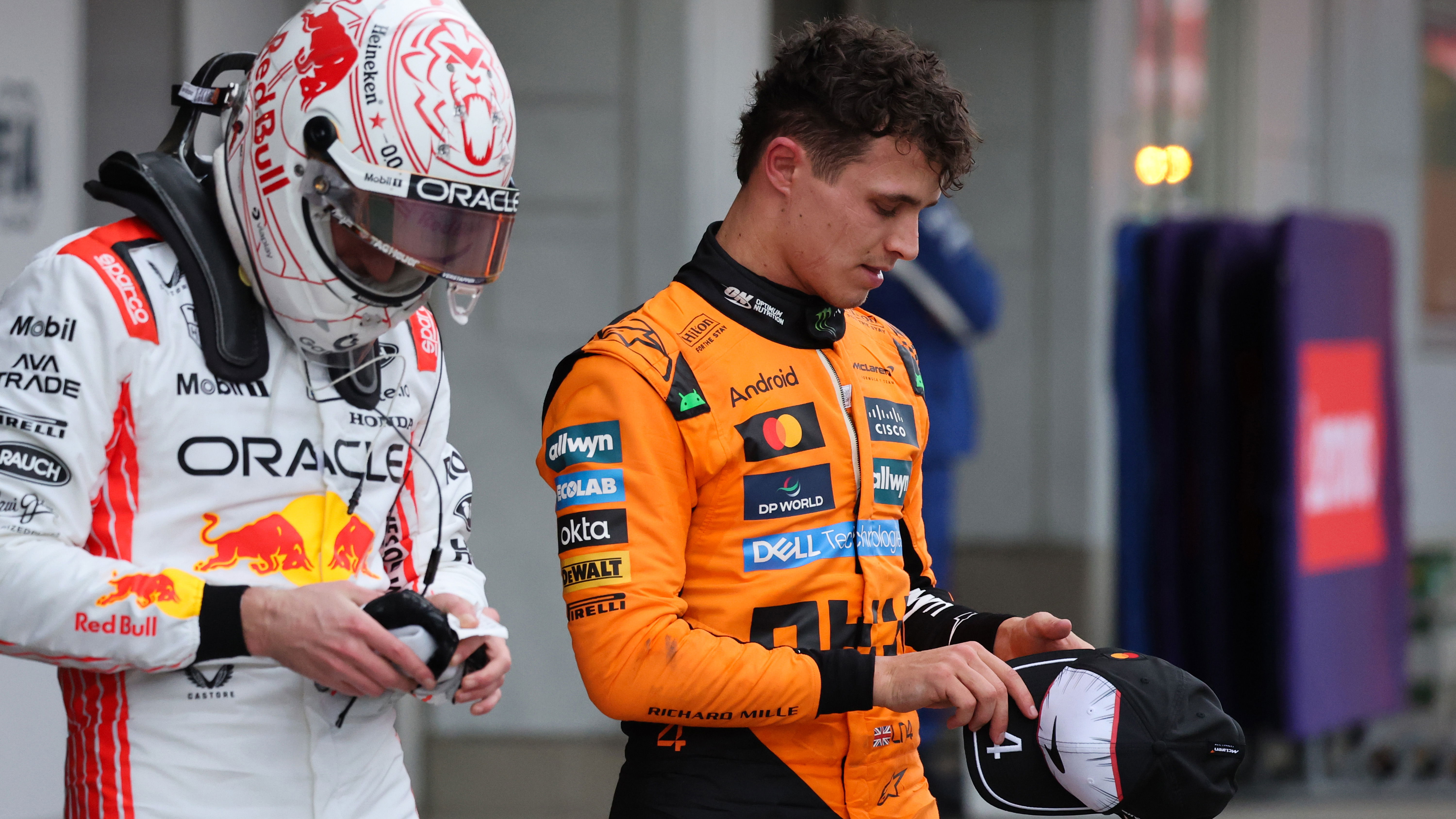 Max Verstappen and Lando Norris