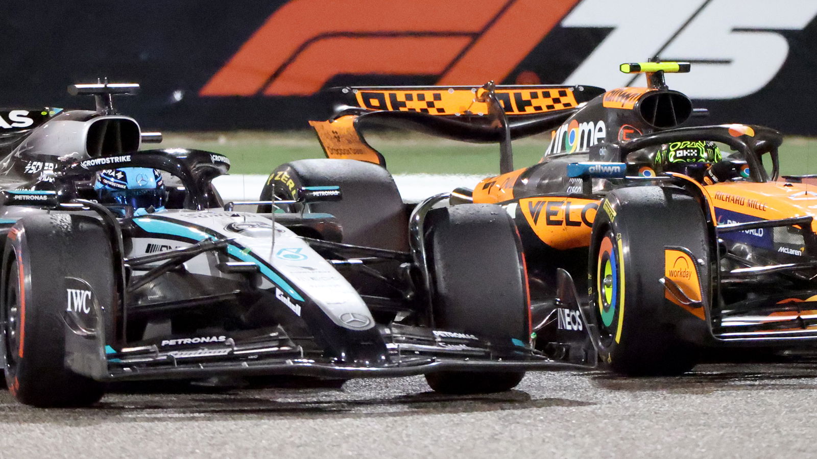 George Russell and Lando Norris 