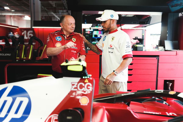 Fred Vasseur and Lewis Hamilton 