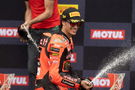 Nicolo Bulega, 2025 Italian WorldSBK, podium. Credit: Gold and Goose.