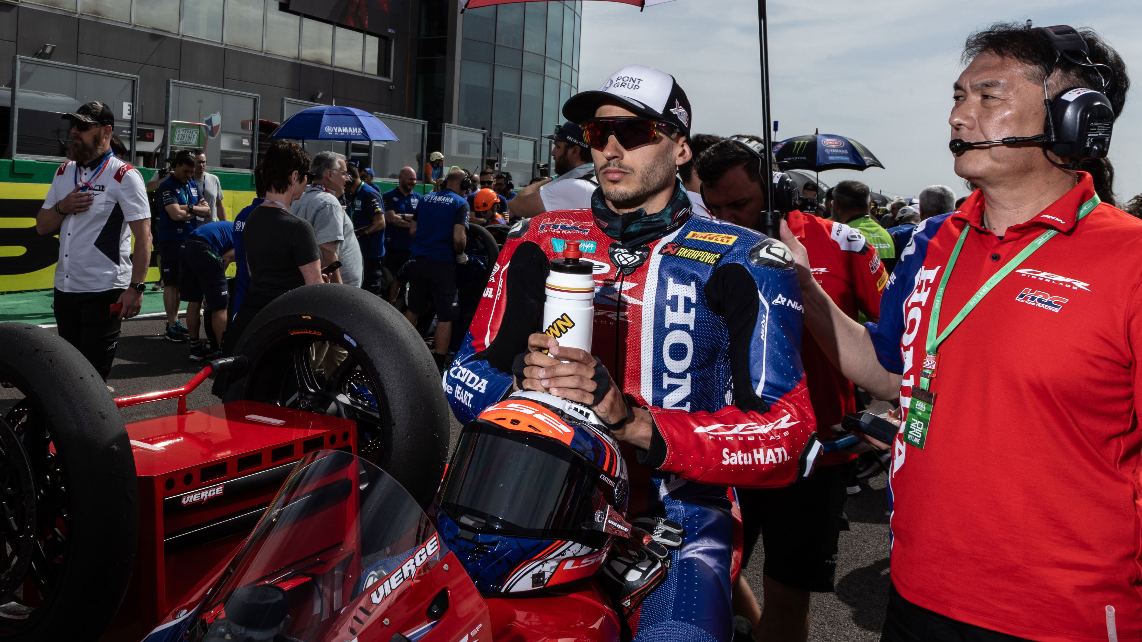 Xavi Vierge, 2025 Czech WorldSBK, grid. Credit: Gold and Goose.