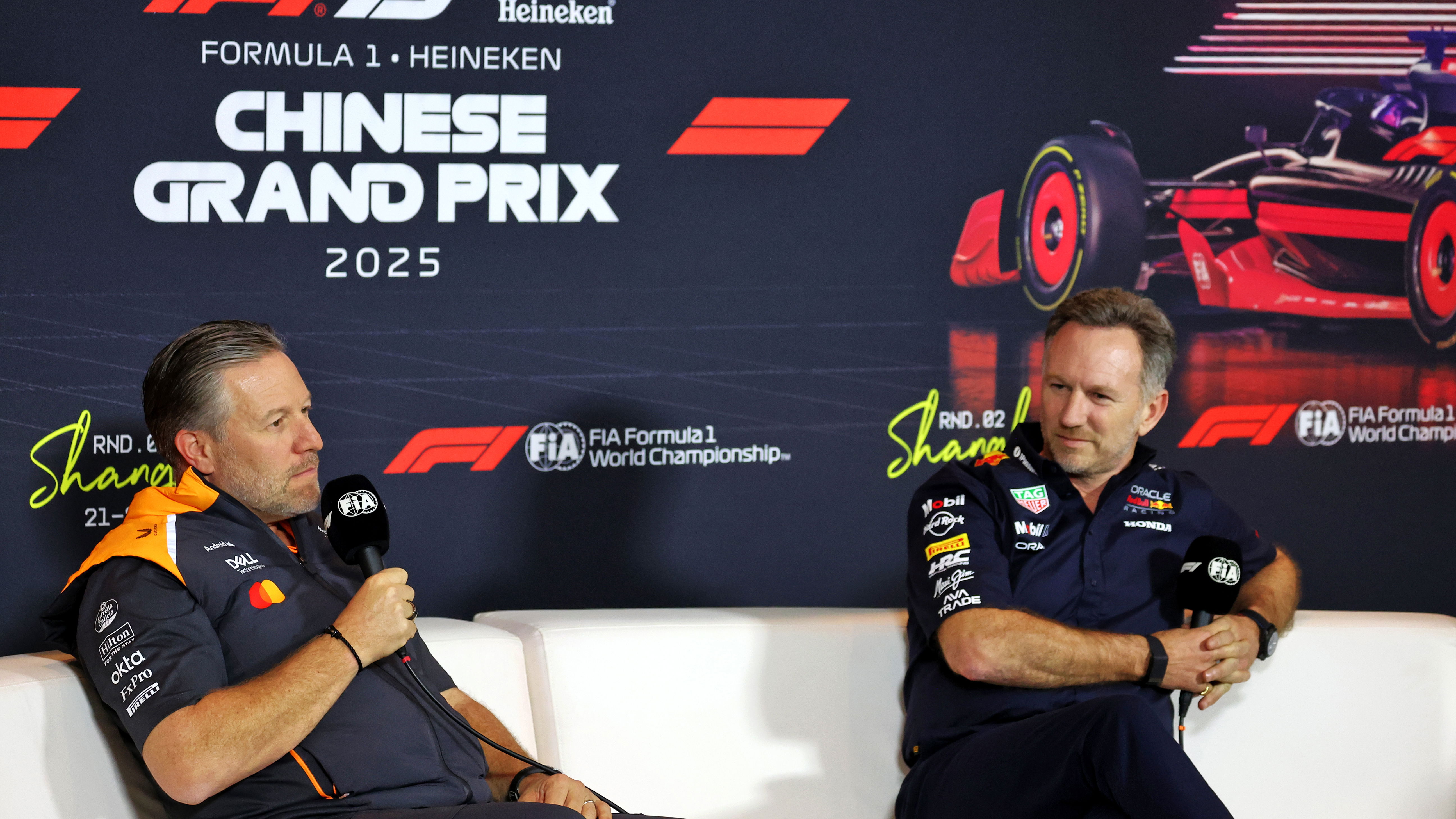 Zak Brown and Christian Horner
