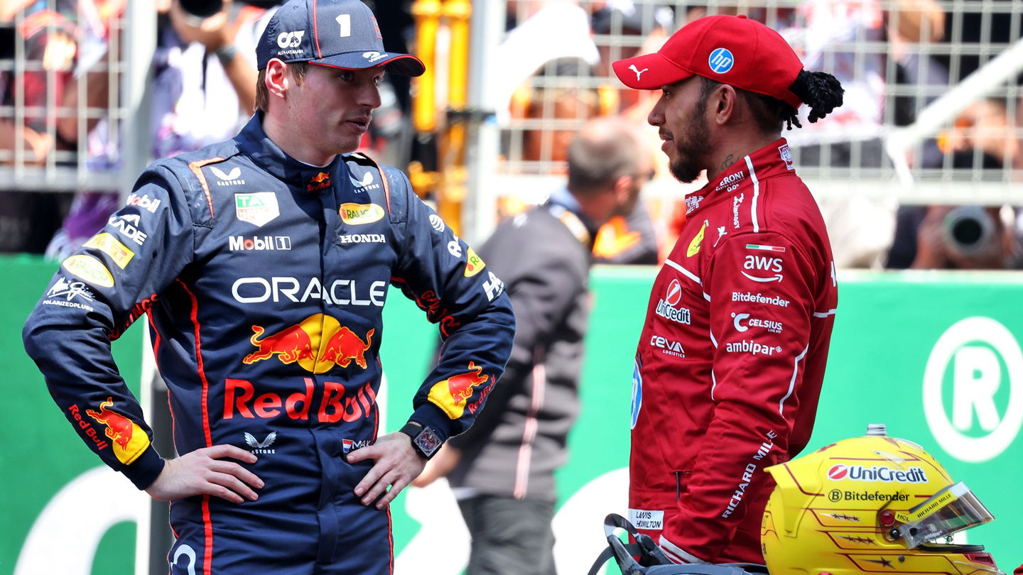 Lewis Hamilton and Max Verstappen