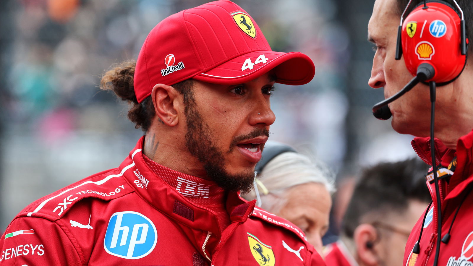 Hamilton and race engineer Adami