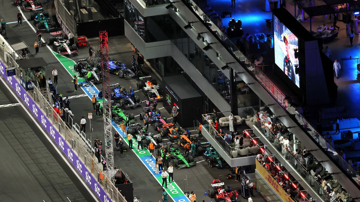 Cars in parc ferme