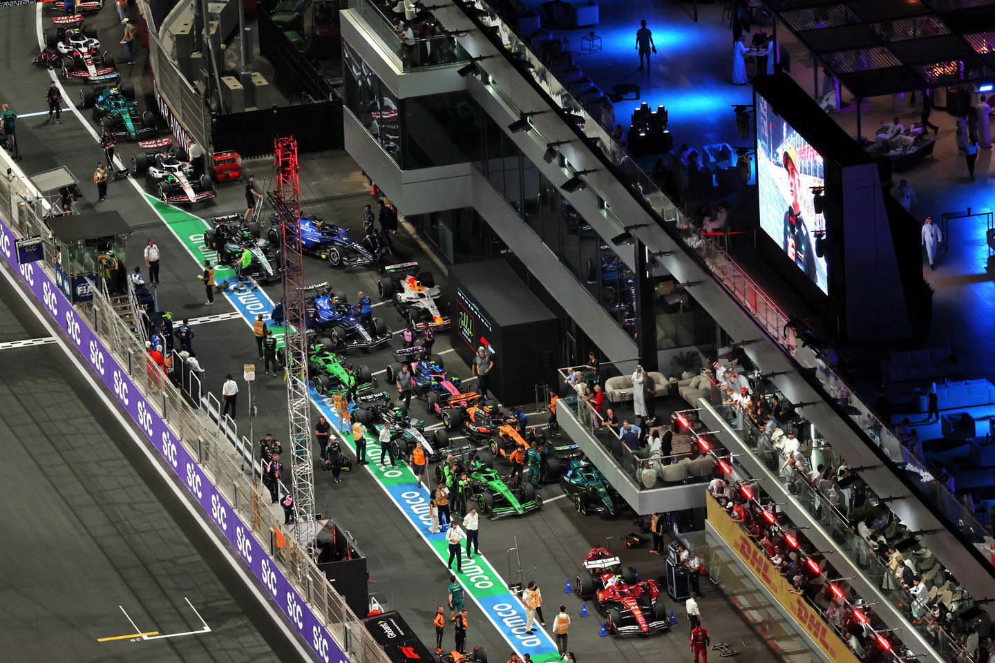 Cars in parc ferme