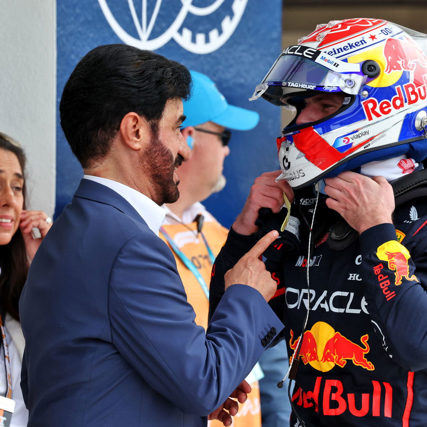Mohammed Ben Sulayem and Max Verstappen