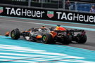Lando Norris and Max Verstappen battle 