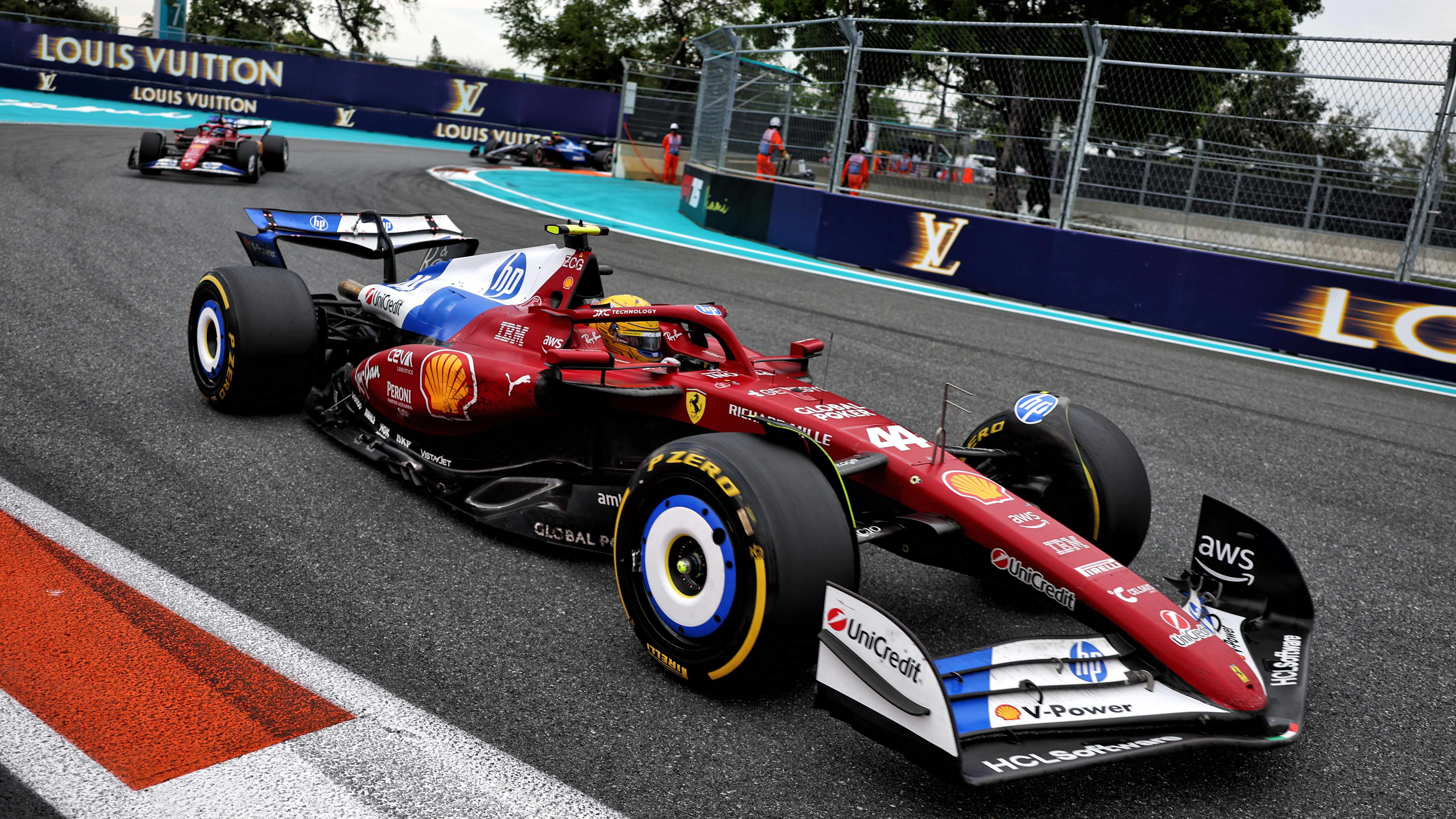 Lewis Hamilton and Charles Leclerc
